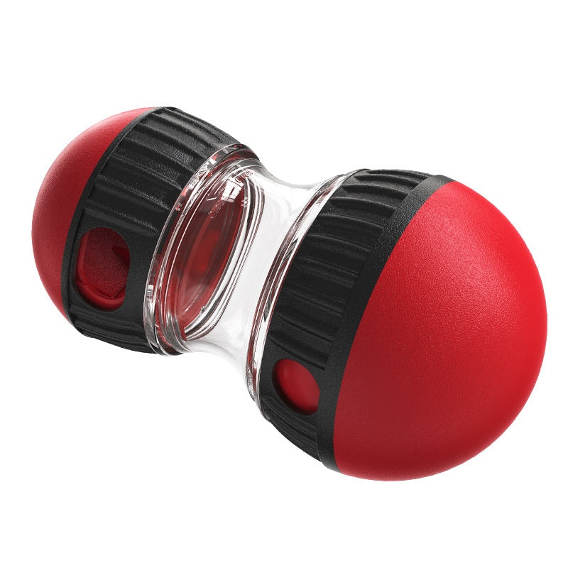 Red tumbler on its side