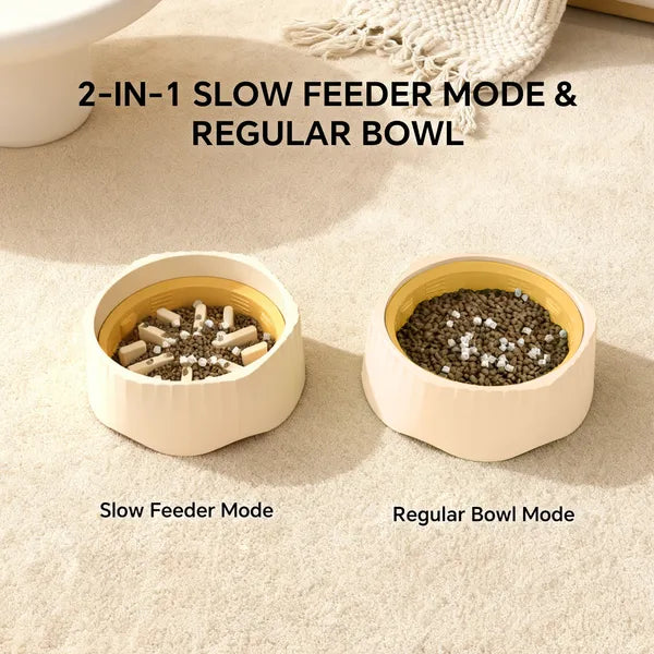 Dual-Mode Slow Feeder Bowl